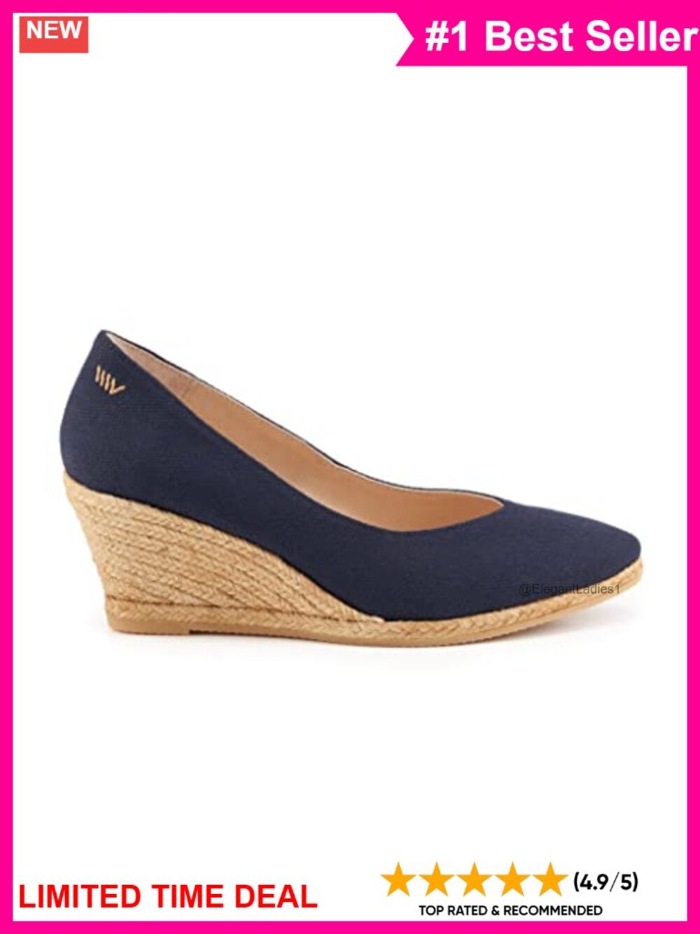 VISCATA Roses Espadrille Canvas Wedges Handmade in Spain 2.5 Inch Heel